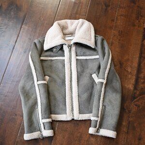 Jonathan Simkhai Vegan Akira Sherpa Jacket, XS